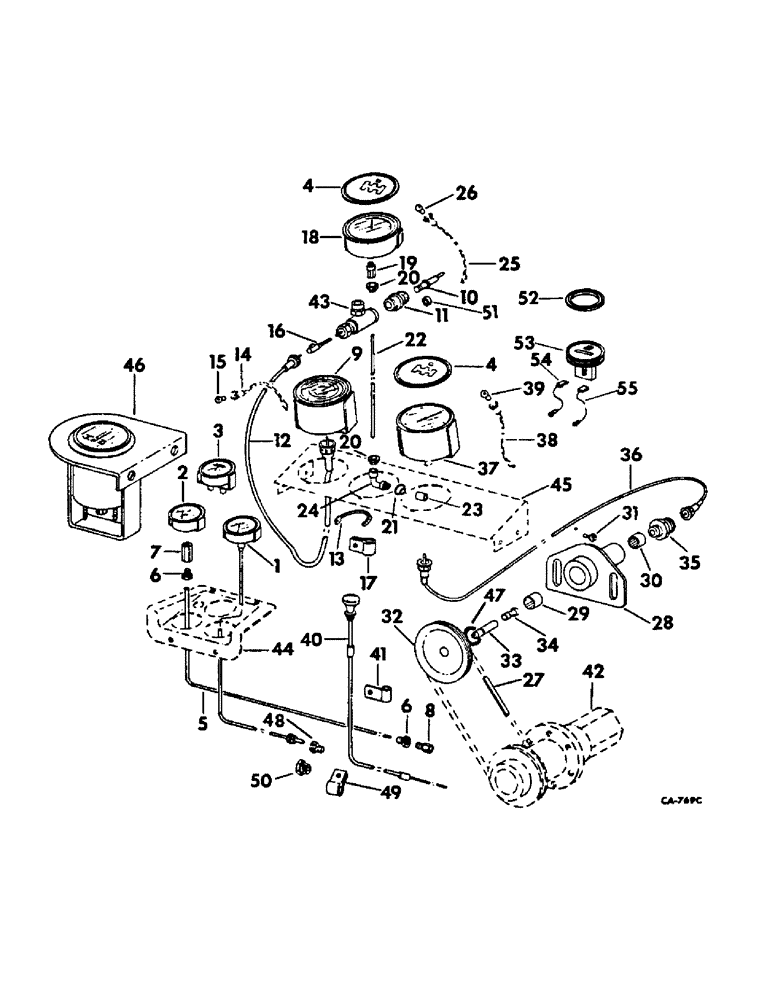 Схема запчастей Case IH 715 - (11-02) - INSTRUMENTS, INSTRUMENTS AND GAUGES Instruments