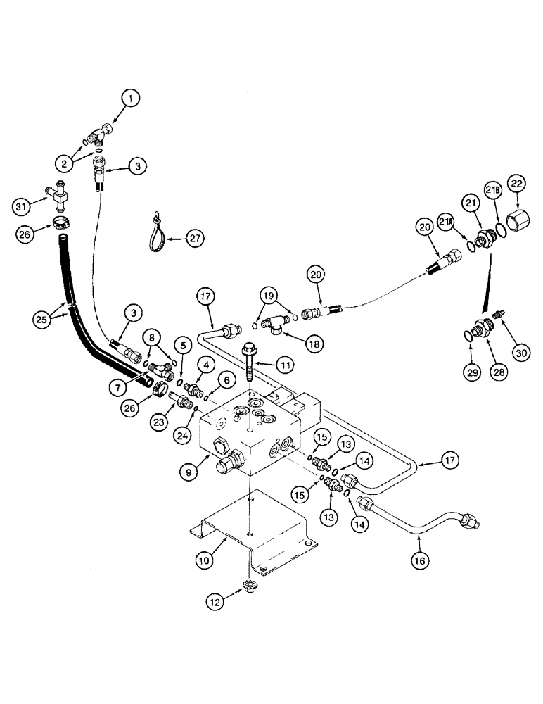 Схема запчастей Case IH 2188 - (7-10) - PARKING BRAKE AND TOW VALVE HYDRAULIC SYSTEM (5.1) - BRAKES