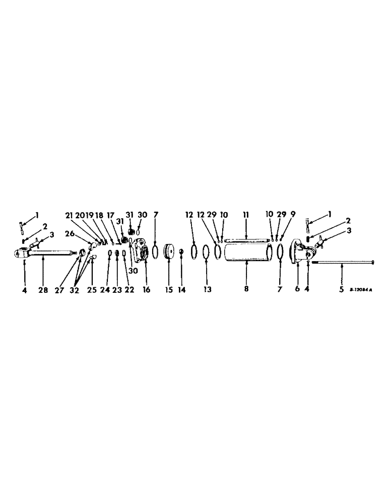 Схема запчастей Case IH 340 - (229) - HYDRAULIC SYSTEM, HYDRAULIC EQUIPMENT, HYDRAULIC CYLINDER, 340 SERIES (07) - HYDRAULIC SYSTEM