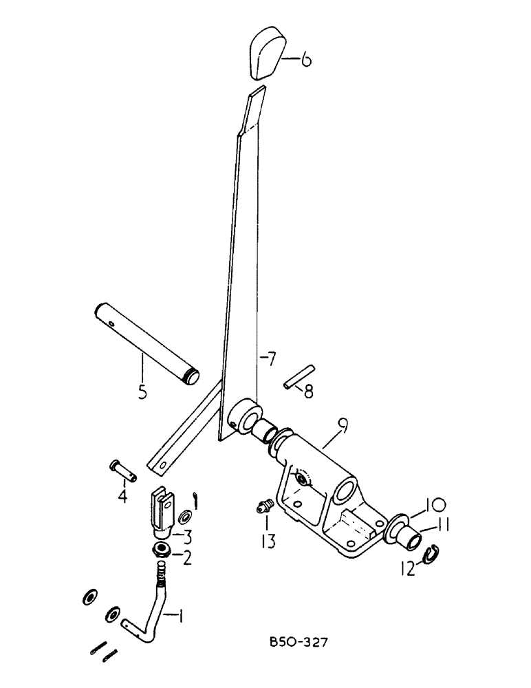 Схема запчастей Case IH 785 - (07-147) - CONTROL LEVER, 4-WHEEL DRIVE, Z F AXLE (04) - Drive Train