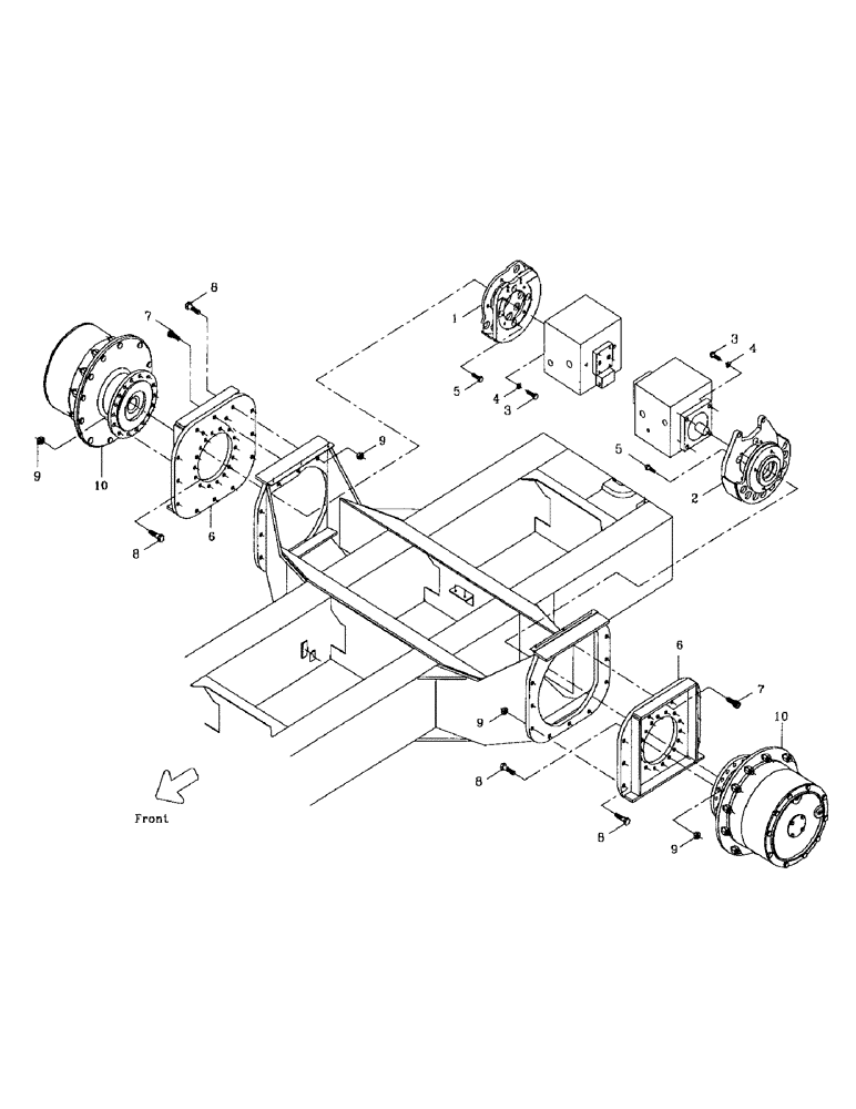 Схема запчастей Case IH AUSTOFT - (A02-04) - BRAKE CALLIPER MOUNTS, REAR AXLE Mainframe & Functioning Components