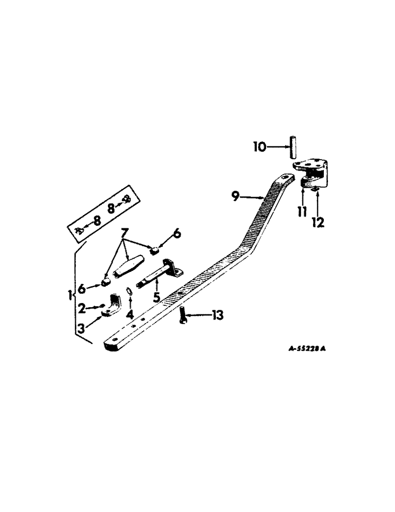 Схема запчастей Case IH 504 - (244[A]) - DRAWBARS AND HITCHES, SWINGING DRAWBAR FARMALL TRACTORS W/FIXED DRAWBAR Drawbar & Hitches