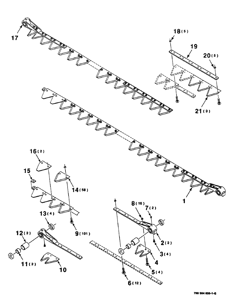 Схема запчастей Case IH SC416 - (3-14) - SICKLE ASSEMBLIES, 16 FOOT (09) - CHASSIS