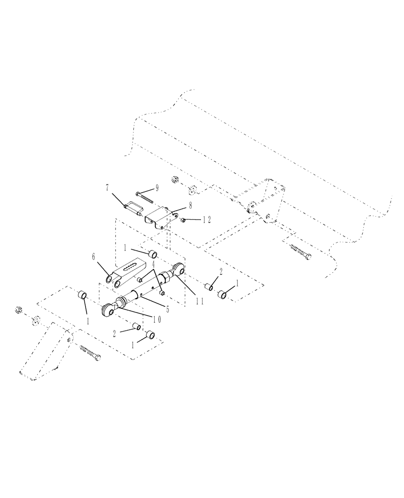 Схема запчастей Case IH DCX91 - (12.04[01.2]) - MECHANICAL TOP LINK (12) - MAIN FRAME