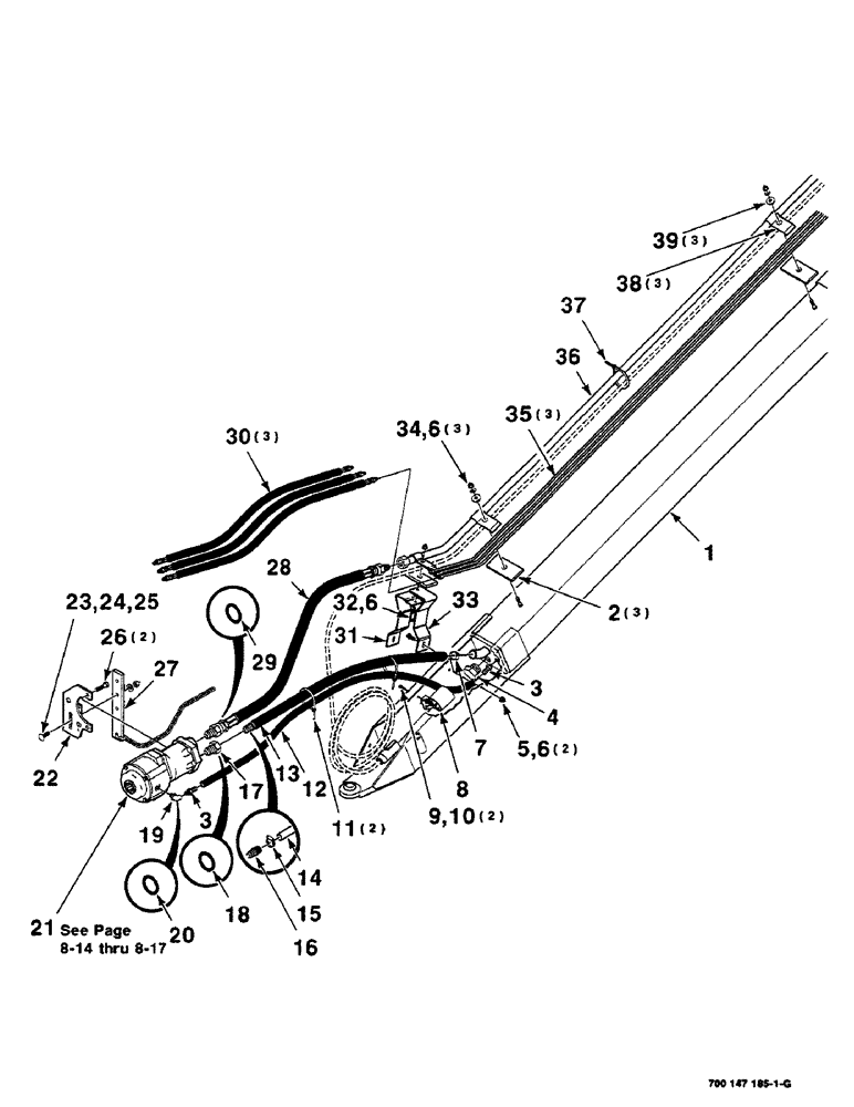 Схема запчастей Case IH SC416 - (8-10) - HYDRAULIC DRIVE ASSEMBLY, SC416D, FRONT (08) - HYDRAULICS