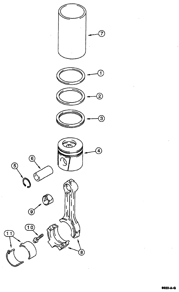 Схема запчастей Case IH 8860 - (10-48) - PISTONS AND CONNECTING RODS (4T-390 EMISSIONS CERTIFIED ENGINE) (10) - ENGINE