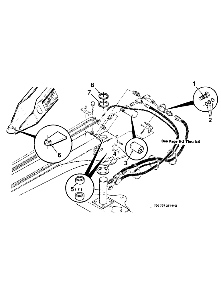 Схема запчастей Case IH 8370 - (8-12) - FILTER AND RELIEF VALVE ASSEMBLY (08) - HYDRAULICS