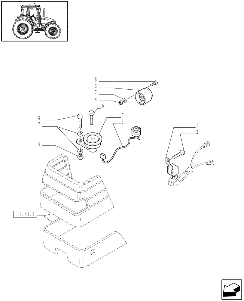 Схема запчастей Case IH JX95 - (1.75.0[01]) - ELECTRIC CONTROLS (06) - ELECTRICAL SYSTEMS