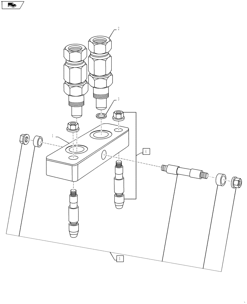 Схема запчастей Case IH L735 - (35.310.AP[02]) - VAR - 717562006 - QUICK RELEASE 2 COUPLER - IMPLEMENT COMPONENT - UPPER PART (35) - HYDRAULIC SYSTEMS