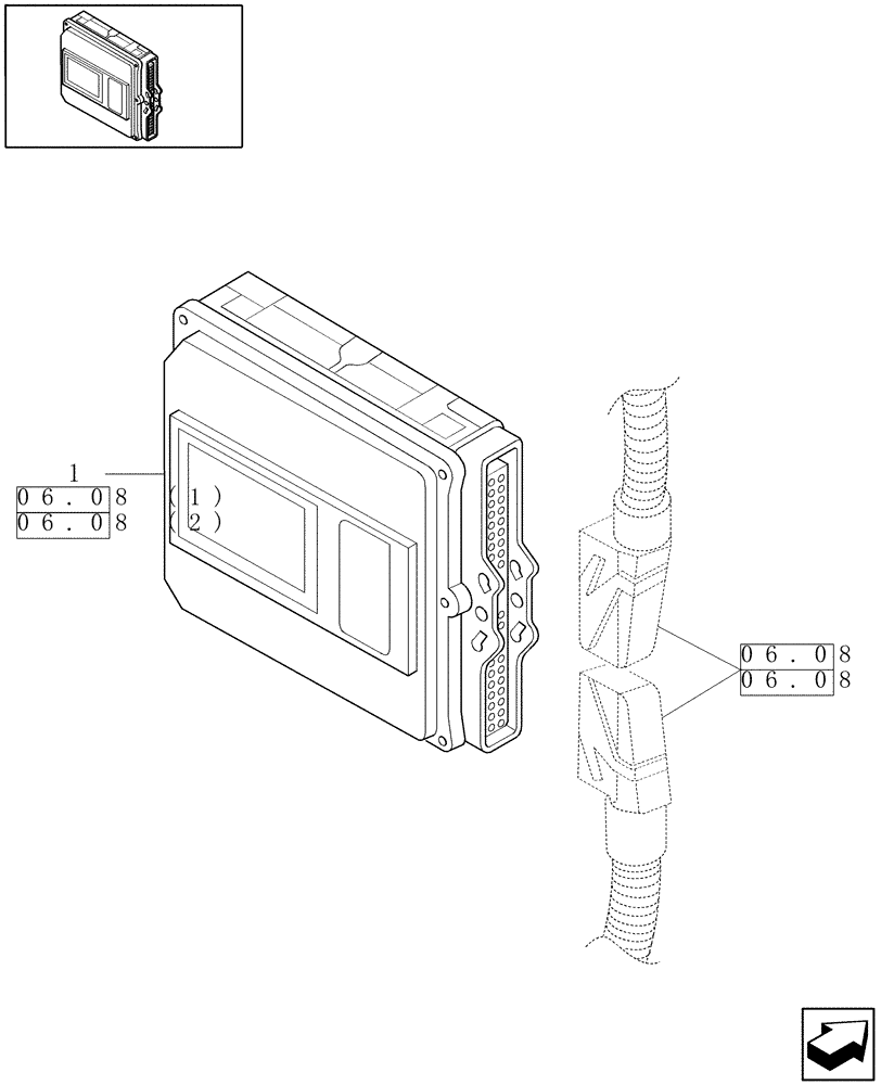 Схема запчастей Case IH WD1903 - (02.18) - ELECTRONIC CONTROL UNIT (02) - ENGINE EQUIPMENT