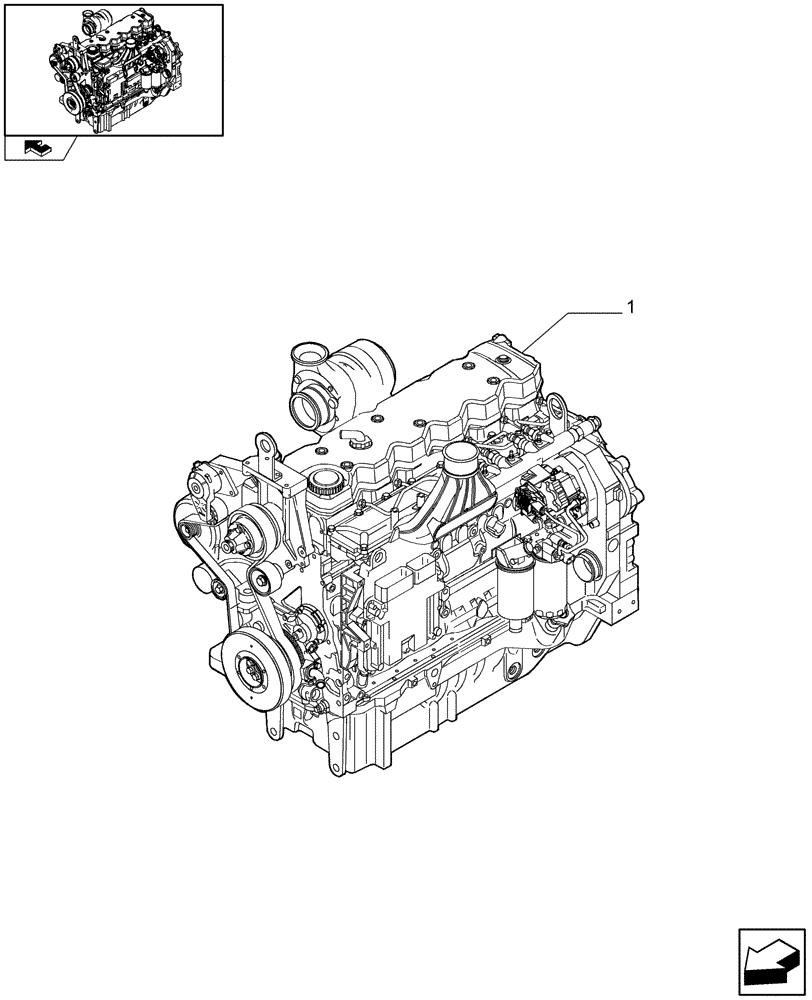 Схема запчастей Case IH PUMA 210 - (0.02.1) - ENGINE (01) - ENGINE