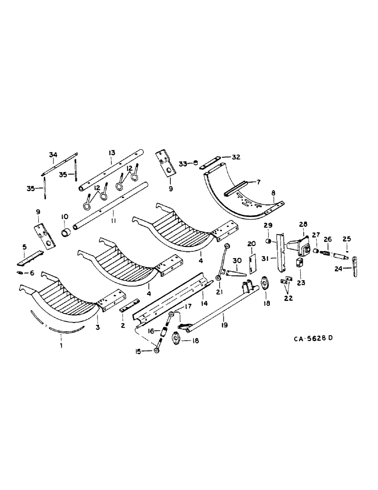 Схема запчастей Case IH 1460 - (17-075) - CONCAVE AND CONTROL Mounted Equipment