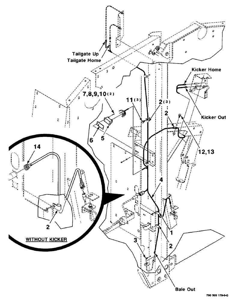 Схема запчастей Case IH RS451 - (4-14) - ELECTRICAL ASSEMBLY, KICKER CONTROL (06) - ELECTRICAL