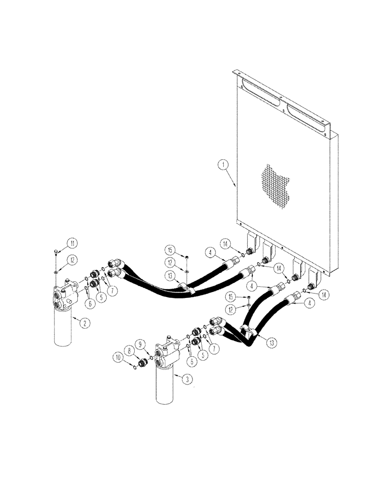 Схема запчастей Case IH STX430 - (08-01) - HYDRAULIC OIL COOLER, STX & STEIGER 380 / 430 (08) - HYDRAULICS