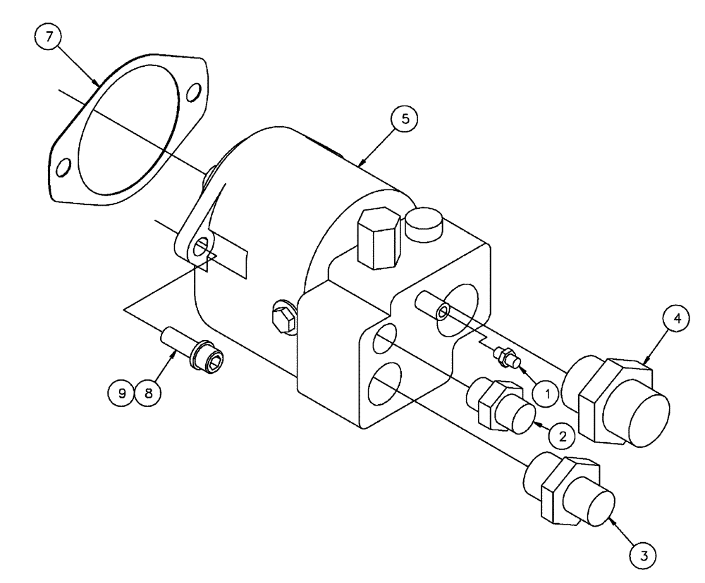 Схема запчастей Case IH FLX3300B - (06-007) - HYDRAULIC PUMP GROUP (07) - HYDRAULICS