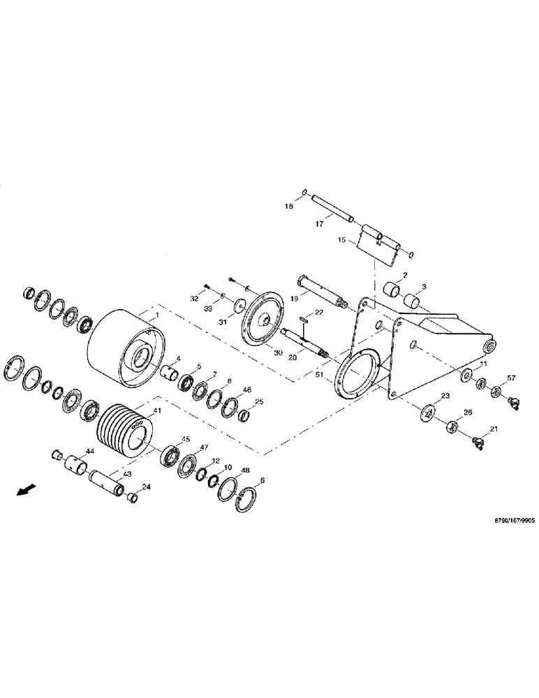 Схема запчастей Case IH 8790 - (014) - DRIVE SYSTEM, ROCKER (14) - MAIN GEARBOX & DRIVE