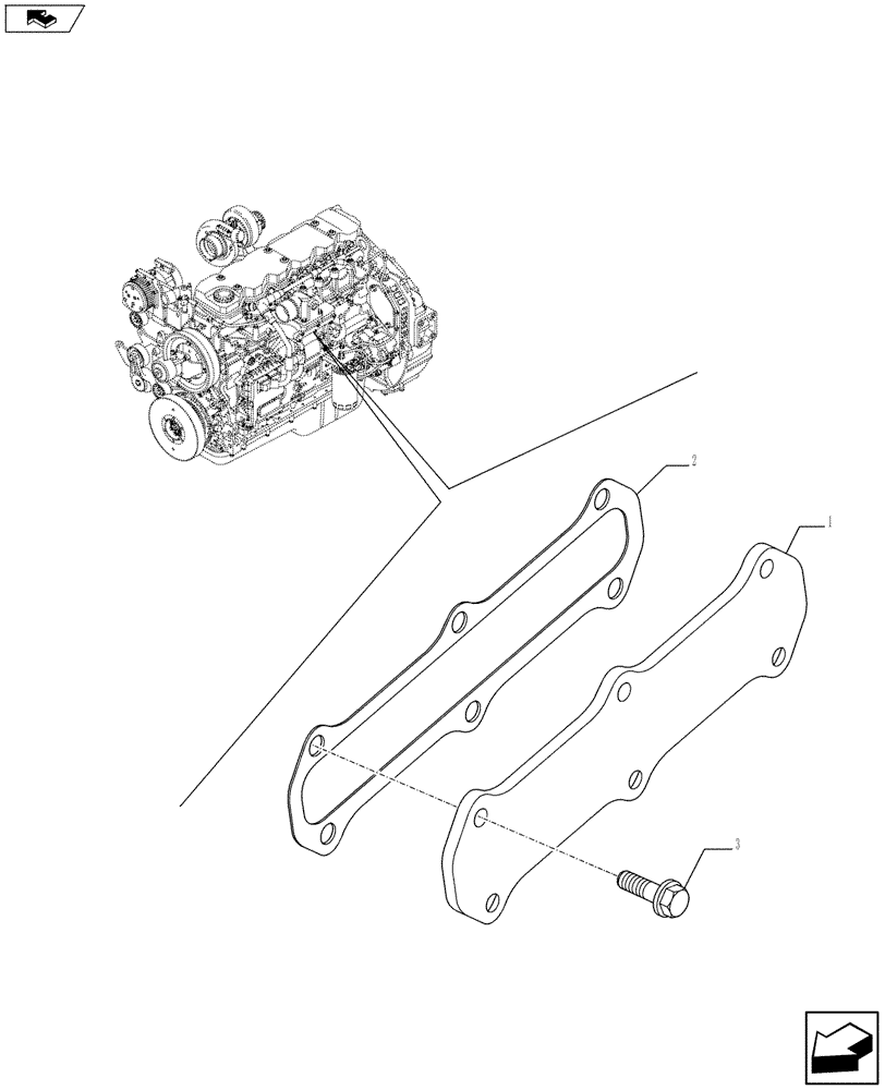 Схема запчастей Case IH F4HFE613U A005 - (10.408.02) - HEAT EXCHANGER - ENGINE (504114494) (10) - ENGINE