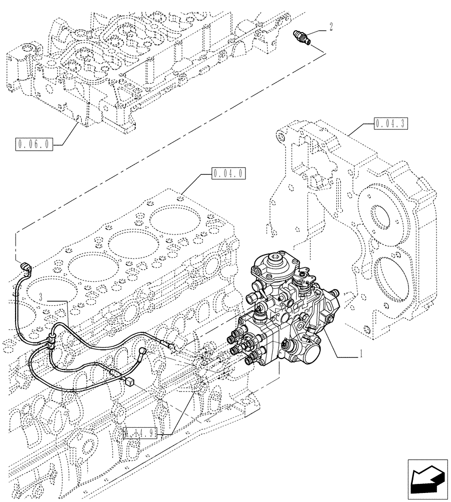 Схема запчастей Case IH P170 - (0.14.0[01]) - INJECTION PUMP (02) - ENGINE