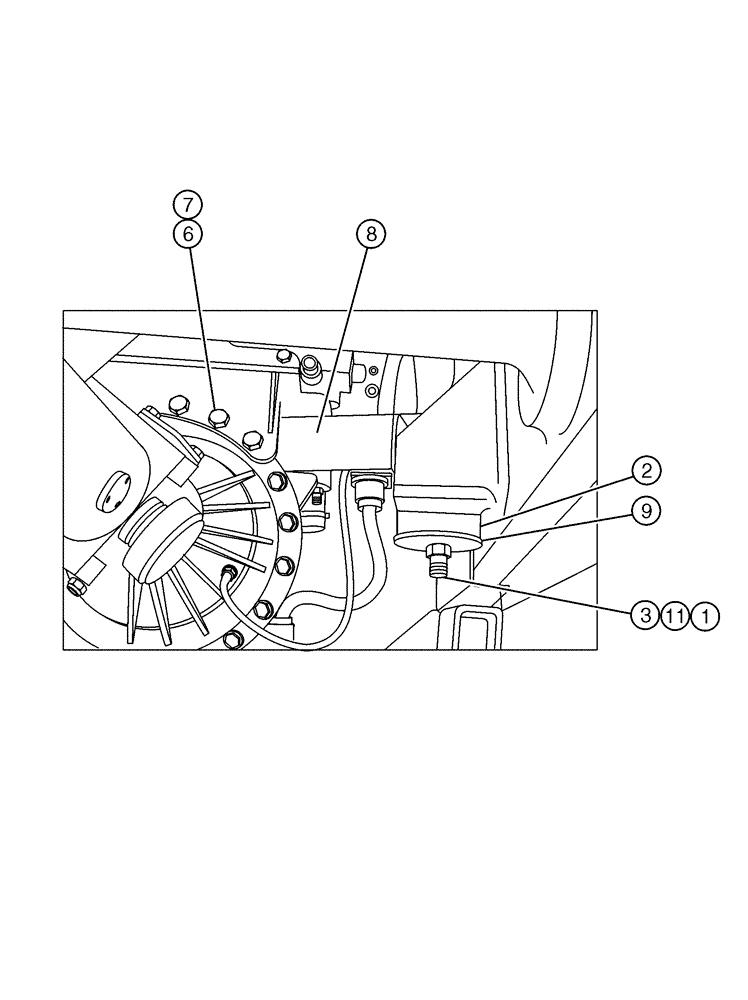 Схема запчастей Case IH FLX4300 - (03-003[02]) - TRANSMISSION MOUNTING (FLX 4375 CAT 3176 ENGINE) (03) - TRANSMISSION