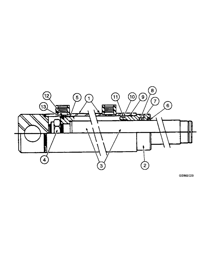 Схема запчастей Case IH INTERNATIONAL - (2-58) - HEADER LIFT MASTER CYLINDER 2.12 X 11.7 REPHASING, CESSNA (07) - HYDRAULICS