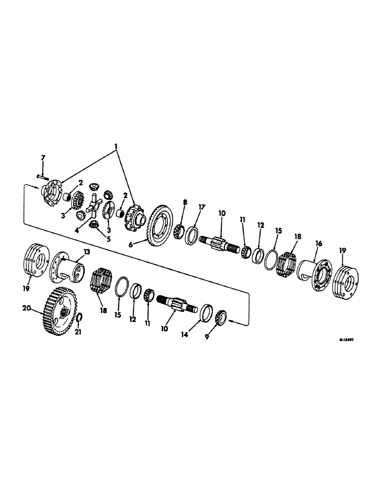 Схема запчастей Case IH 656 - (B-17) - POWER TRAIN, DIFFERENTIAL (03) - POWER TRAIN