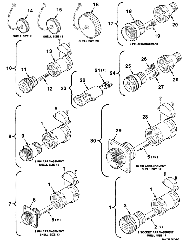 Схема запчастей Case IH RS451 - (4-34) - ELECTRICAL HARNESS SERVICE PARTS, CONTINUED (06) - ELECTRICAL