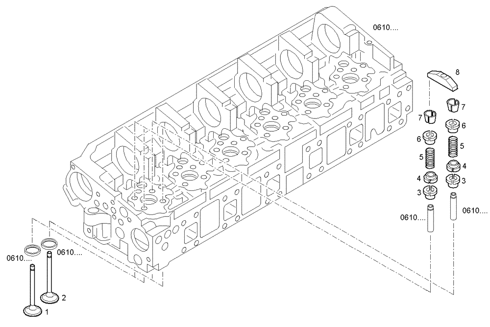 Схема запчастей Case IH F3CE0684E E004 - (0613.001) - ASSEMBLY VALVE 