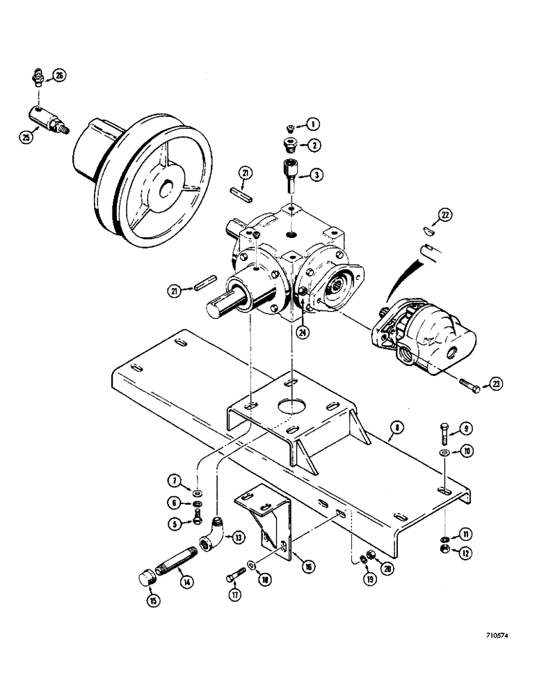 Схема запчастей Case IH 1500-SERIES - (038) - GEAR BOX MOUNTING PARTS (14) - MAIN GEARBOX & DRIVE