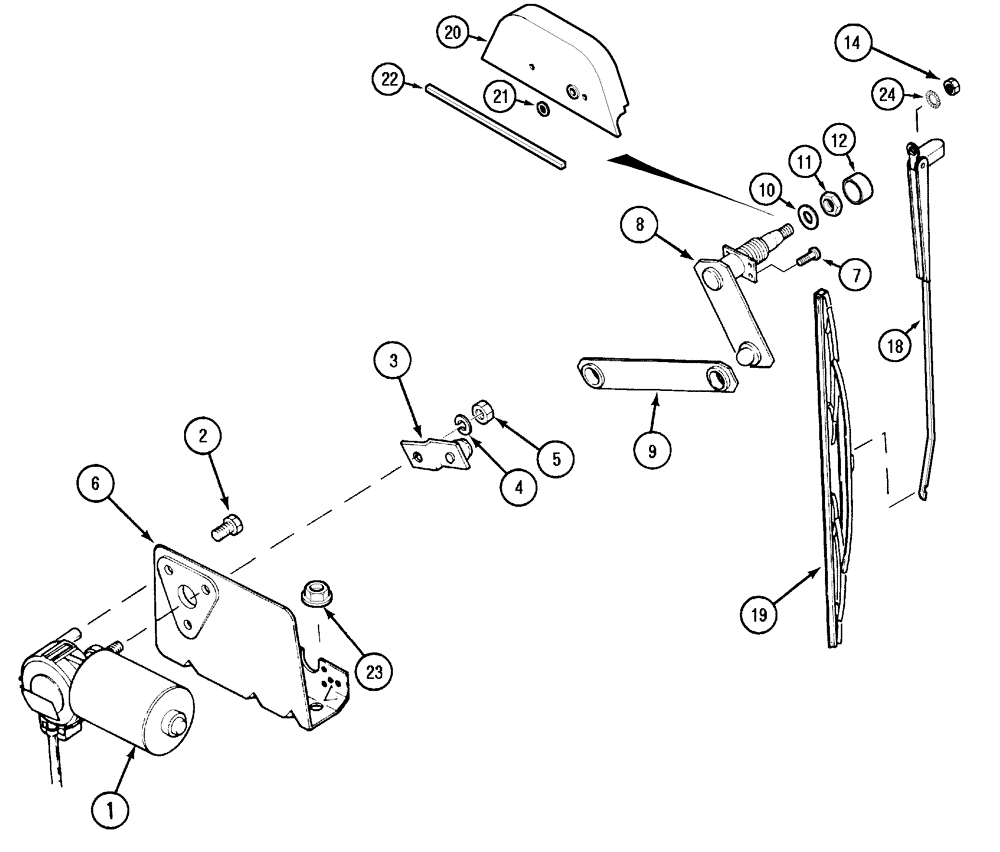 Схема запчастей Case IH CX100 - (04-40) - WINDSCREEN WIPER - FRONT (04) - ELECTRICAL SYSTEMS