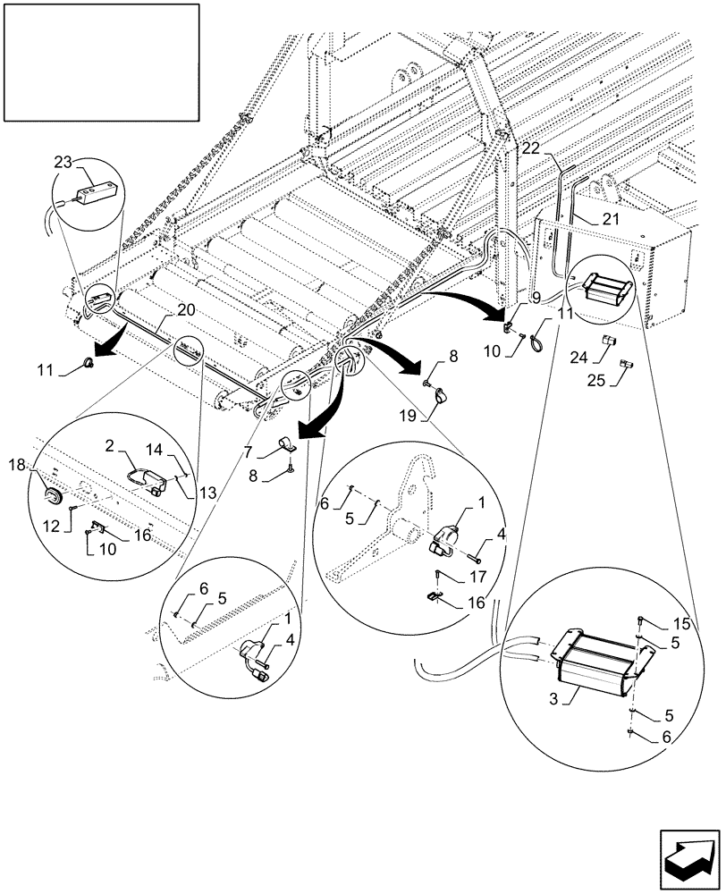 Схема запчастей Case IH LB433S - (18.87718024[01]) - DIA : BALE WEIGHING SYSTEM (18) - ACCESSORIES