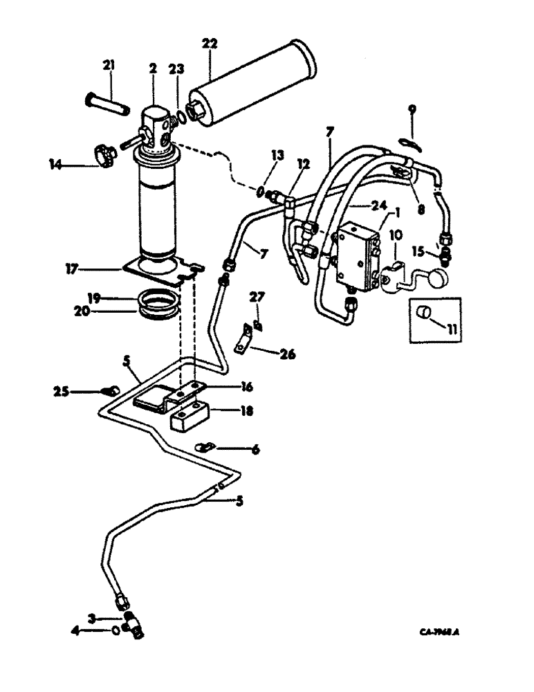 Схема запчастей Case IH 1466 - (10-33) - HYDRAULICS, HYDRAULIC SEAT ATTACHMENT, HYDRAULIC PIPING AND CONNECTIONS, 1466 AND 1468 TRACTORS (07) - HYDRAULICS