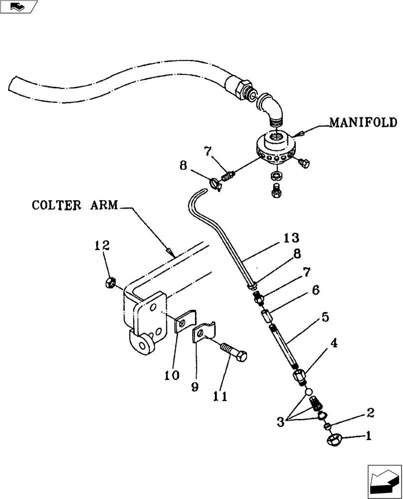 Схема запчастей Case IH 1000 - (75.200.03) - COLTER INJECTOR (75) - SOIL PREPARATION