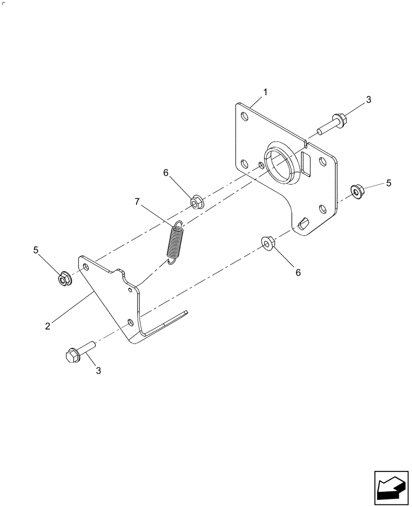 Схема запчастей Case IH RB455A - (90.105.03) - SIDE DOOR LATCH (90) - PLATFORM, CAB, BODYWORK AND DECALS