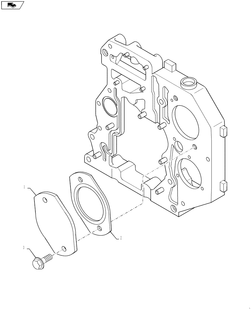 Схема запчастей Case IH 3330 - (10.102.05) - GEAR COVER - PLATE (10) - ENGINE