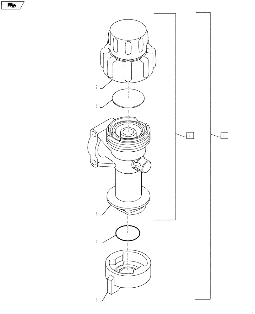 Схема запчастей Case IH 2240 - (78.110.AM[03]) - SINGLE NOZZLE, WILGER (78) - SPRAYING