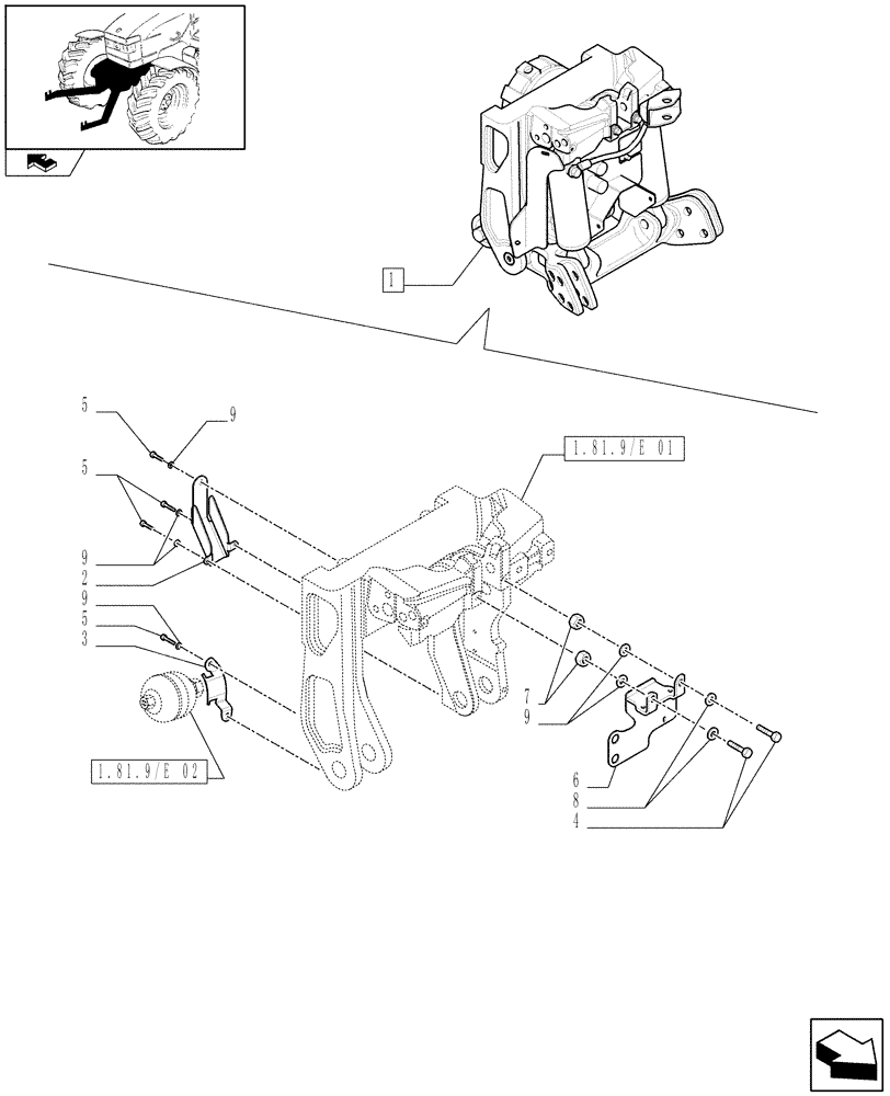 Схема запчастей Case IH PUMA 180 - (1.81.9/ E[03]) - LIFTER - BREAKDOWN (07) - HYDRAULIC SYSTEM