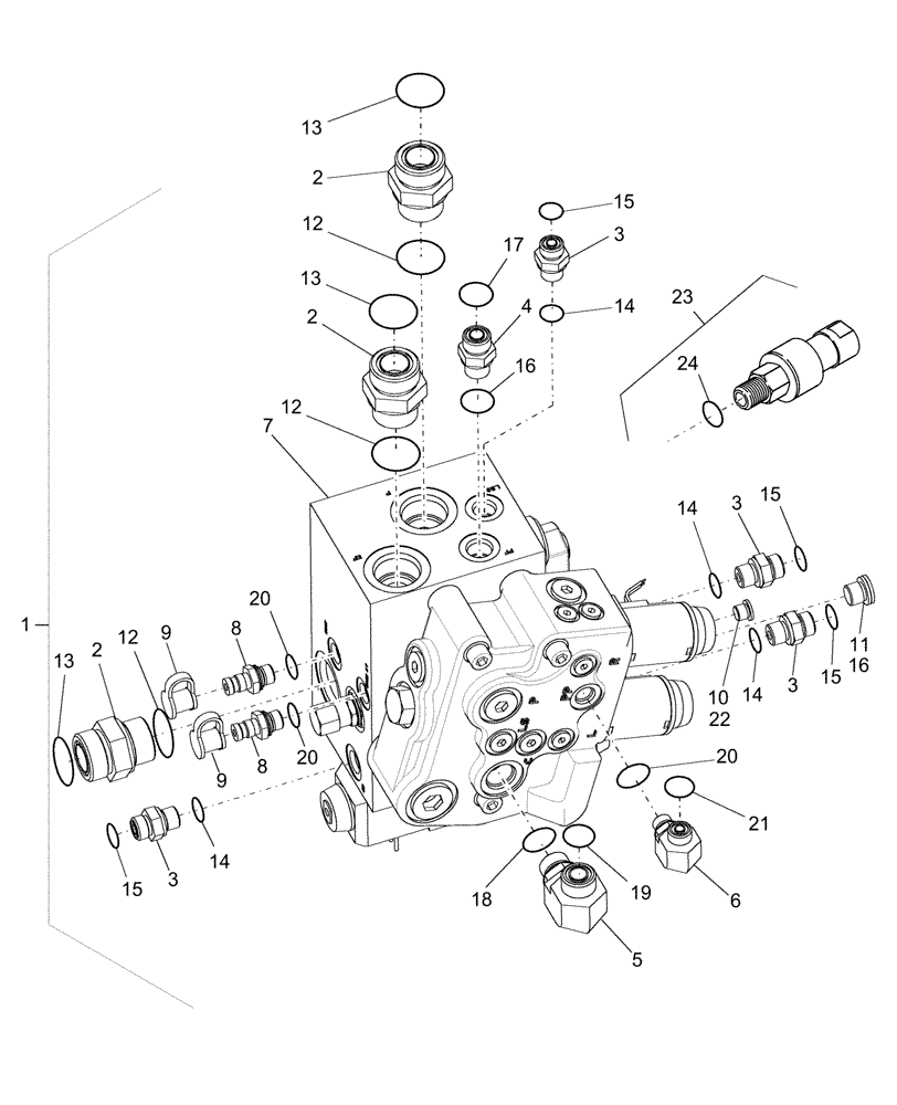 Схема запчастей Case IH AFX8010 - (A.10.A.18[4]) - VALVE, HYDRAULIC - MAIN STACK A - Distribution Systems