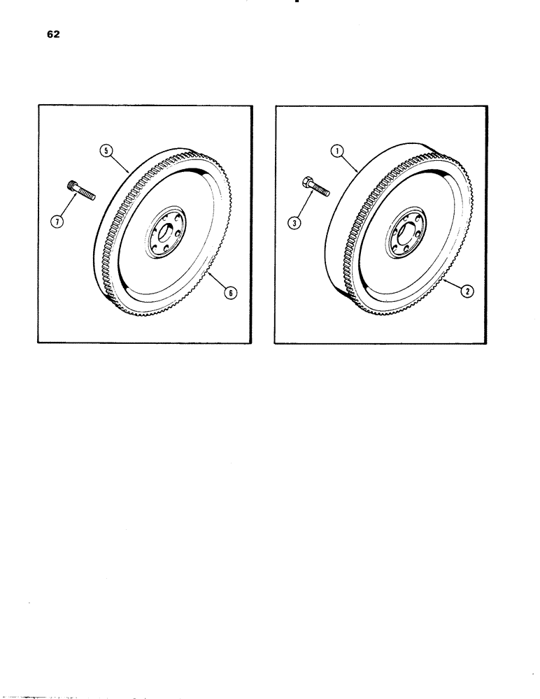 Схема запчастей Case IH 336D - (062) - 11-1/2 INCH FLYWHEEL, B AND C 