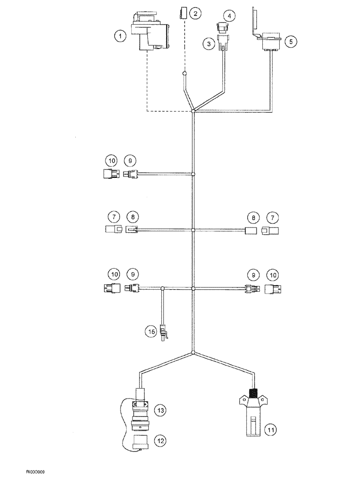 Схема запчастей Case IH AFS - (02-56) - HARNESS, TILLAGE TOW BEHIND (55) - ELECTRICAL SYSTEMS