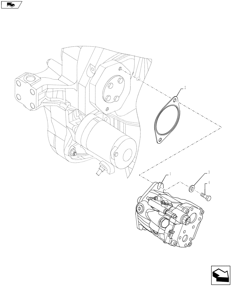 Схема запчастей Case IH QUADTRAC 500 - (35.106.01) - HYDRAULIC PUMP, VARIABLE DISPLACEMENT (35) - HYDRAULIC SYSTEMS