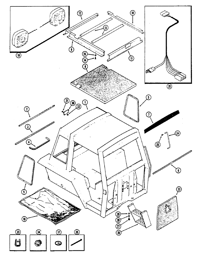 Схема запчастей Case IH 2390 - (9-360) - 4 POST PROTECTIVE FRAME, P.I.N. 8841101 AND AFTER (09) - CHASSIS/ATTACHMENTS