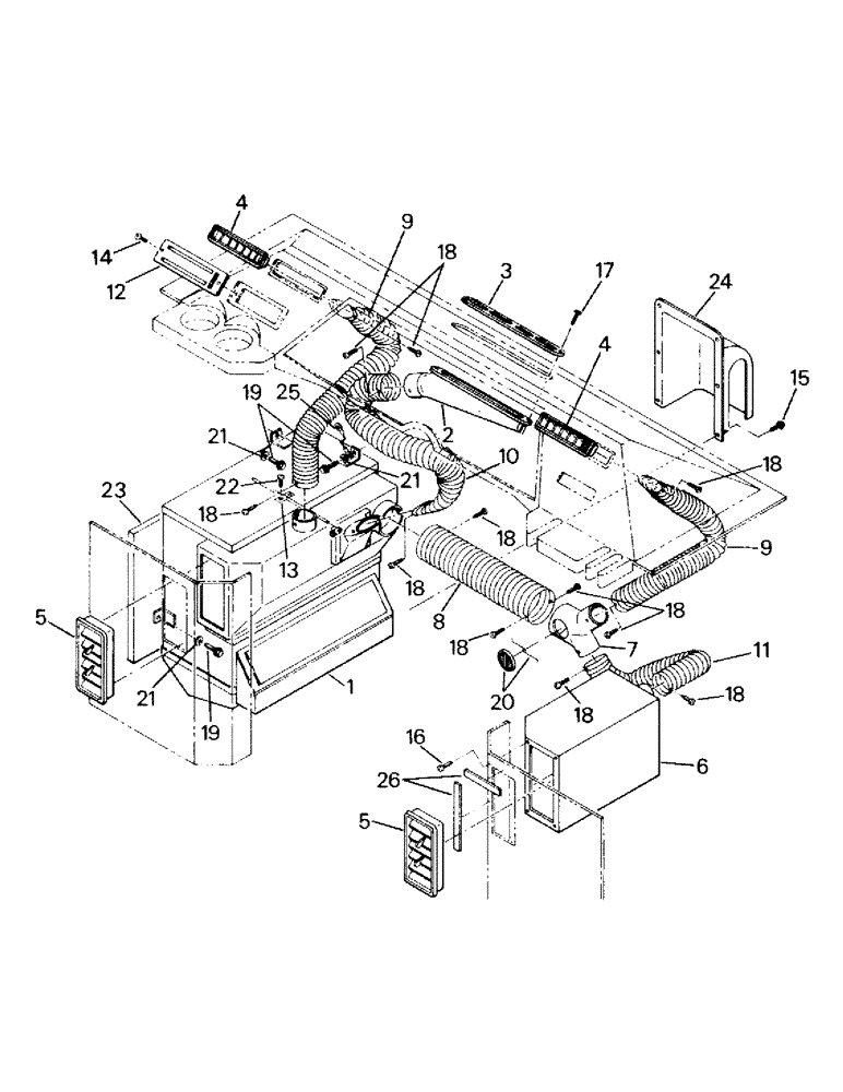 Схема запчастей Case IH SM-325 - (03-01) - CAB A/C AND HEATER PLUMBING (03) - Climate Control