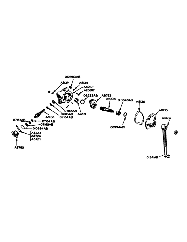 Схема запчастей Case IH 800 - (147) - MECHANICAL STEERING GEAR, FOR STANDARD 4-WHEEL AND ORCHARD TRACTORS (06) - POWER TRAIN