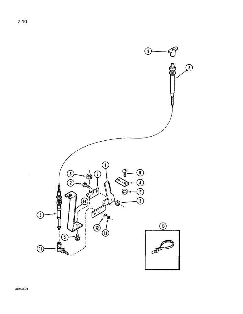 Схема запчастей Case IH 1640 - (7-10) - PARKING BRAKE (5.1) - BRAKES