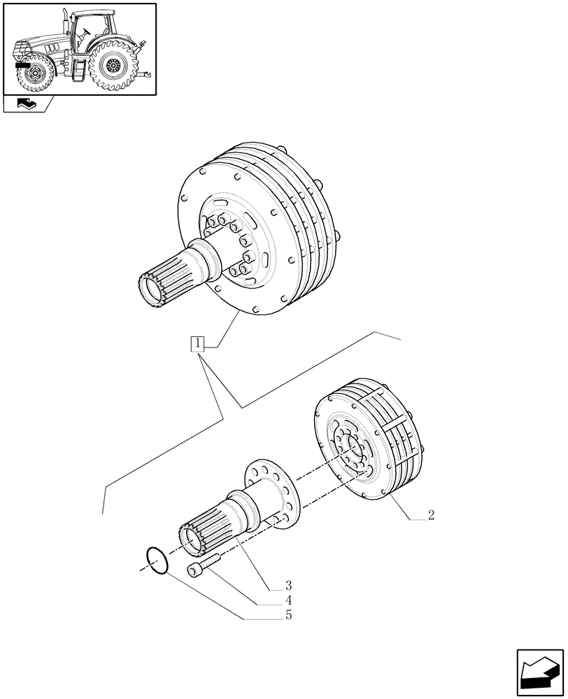 Схема запчастей Case IH PUMA 140 - (1.80.5/ A) - FRONT POWER TAKE-OFF - CLUTCH - BREAKDOWN (07) - HYDRAULIC SYSTEM