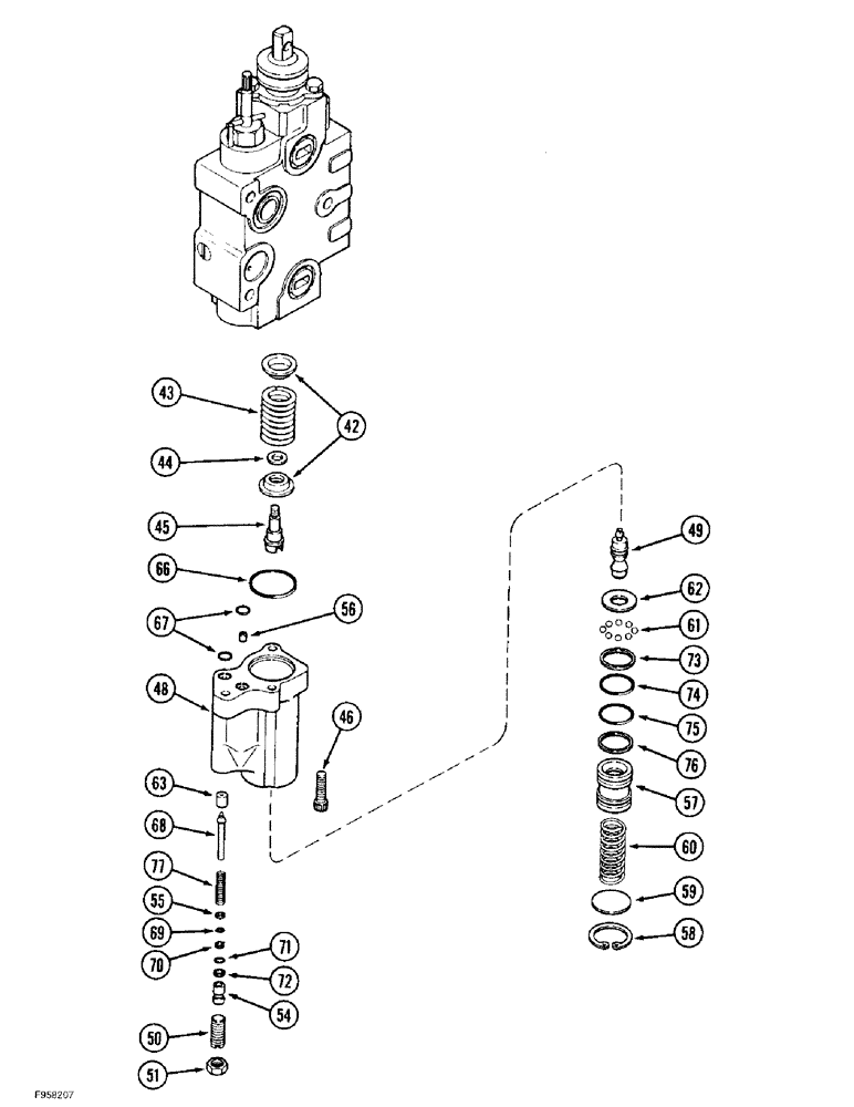 Схема запчастей Case IH 9380 QUADTRAC - (8-062) - PRIORITY REMOTE HYDRAULIC VALVE KIT, WITH LOAD CHECK (08) - HYDRAULICS