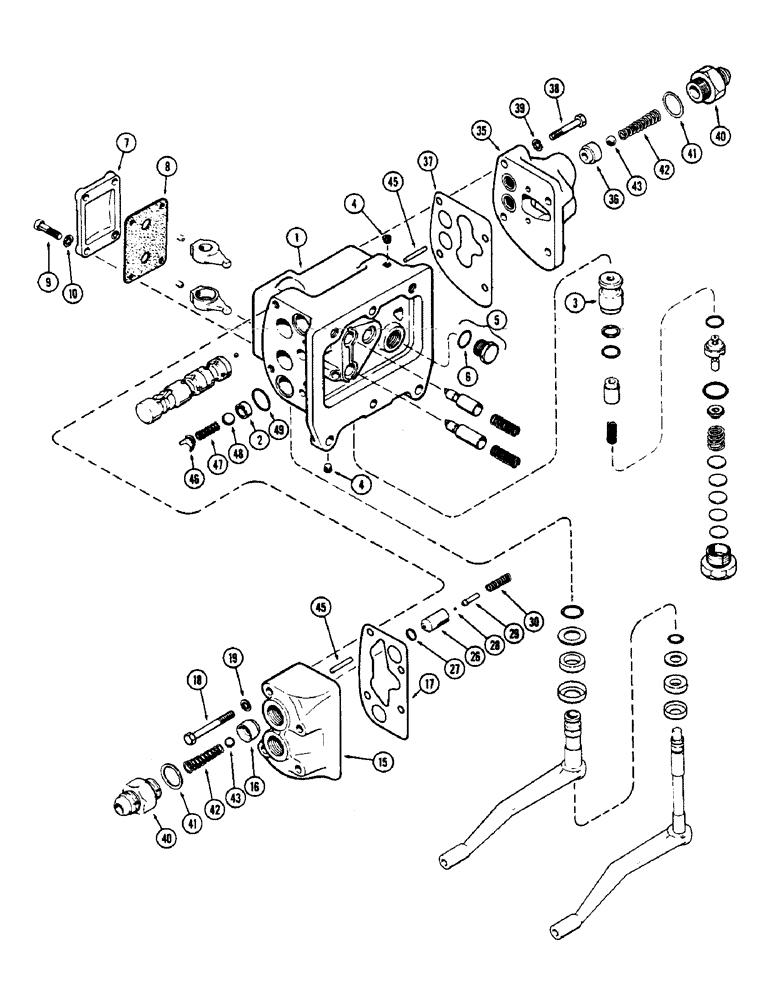 Схема запчастей Case IH 1175 - (170) - A65326 AUXILIARY VALVE, FIRST USED TRACTOR SERIAL NUMBER 8709725 (08) - HYDRAULICS