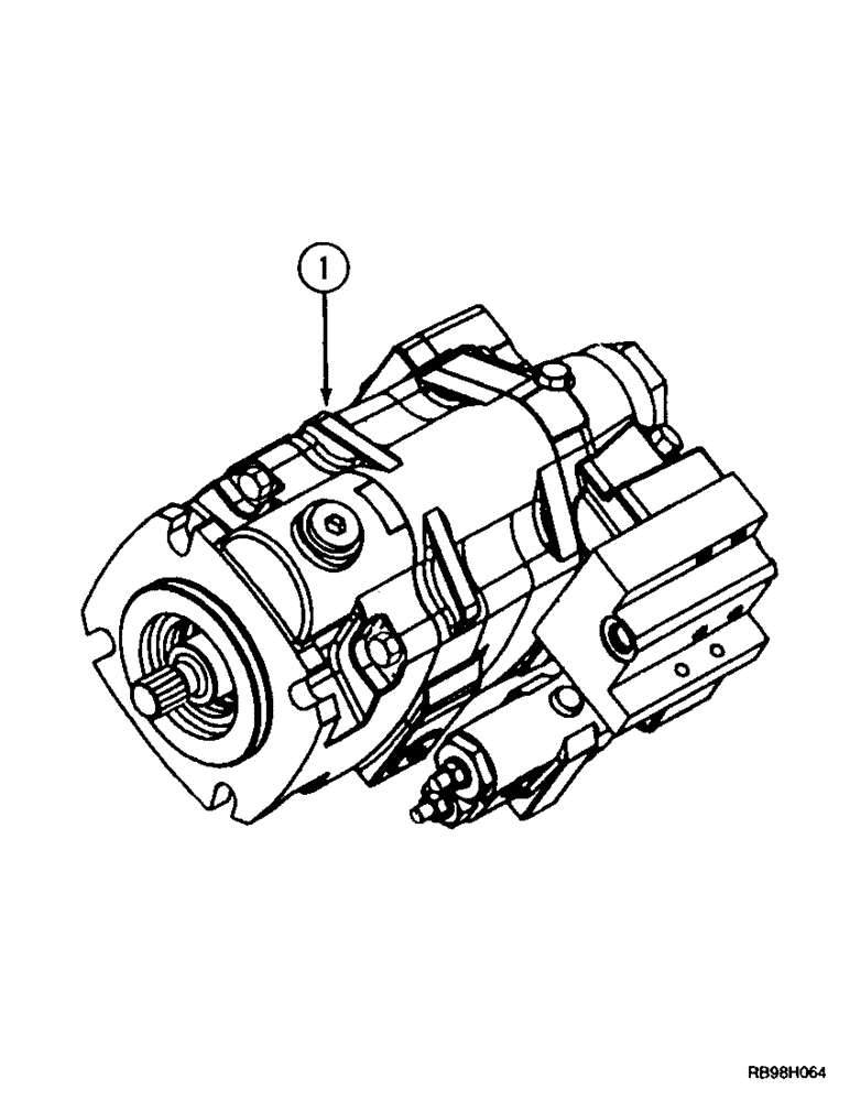 Схема запчастей Case IH MX270 - (8-046) - HYDRAULIC PISTON PUMP ASSEMBLY, HIGH FLOW CAPACITY PUMP (08) - HYDRAULICS