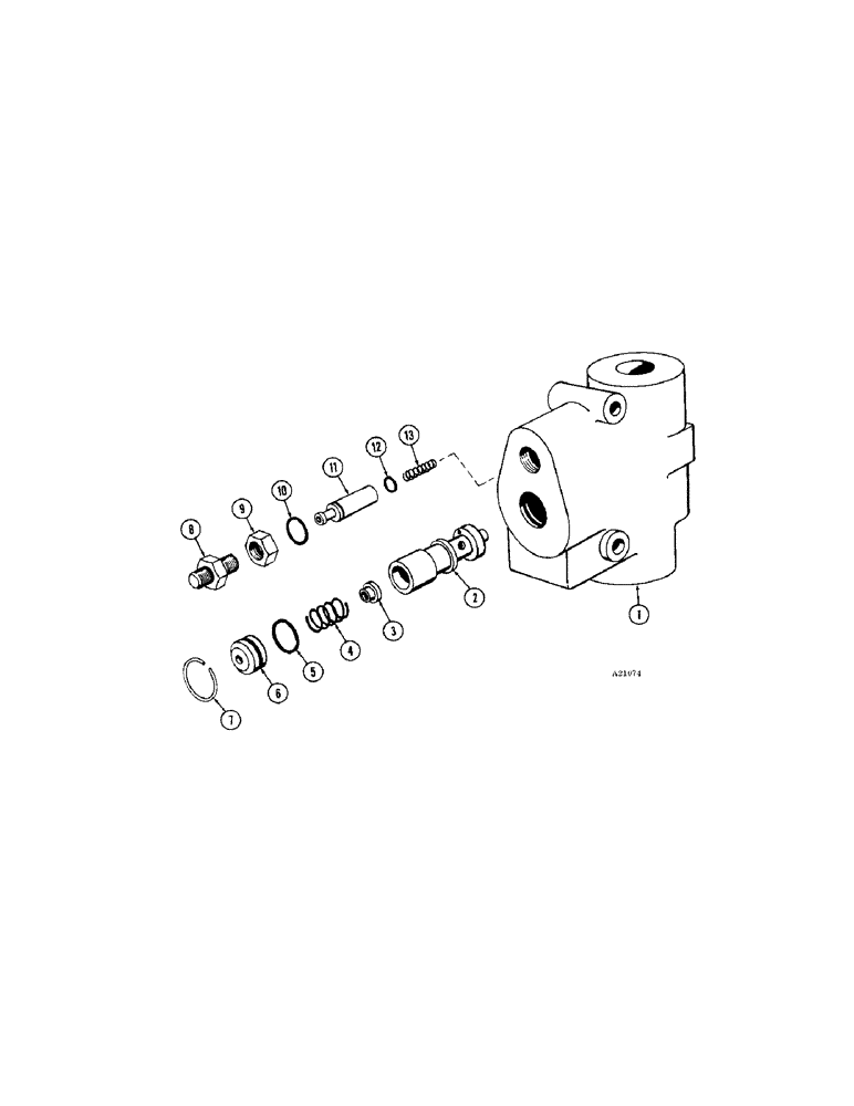 Схема запчастей Case IH 1470 - (128) - FLOW DIVIDER VALVE (05) - STEERING