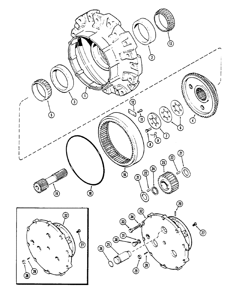 Схема запчастей Case IH 2670 - (178) - FRONT AXLE PLANETARY (05) - STEERING